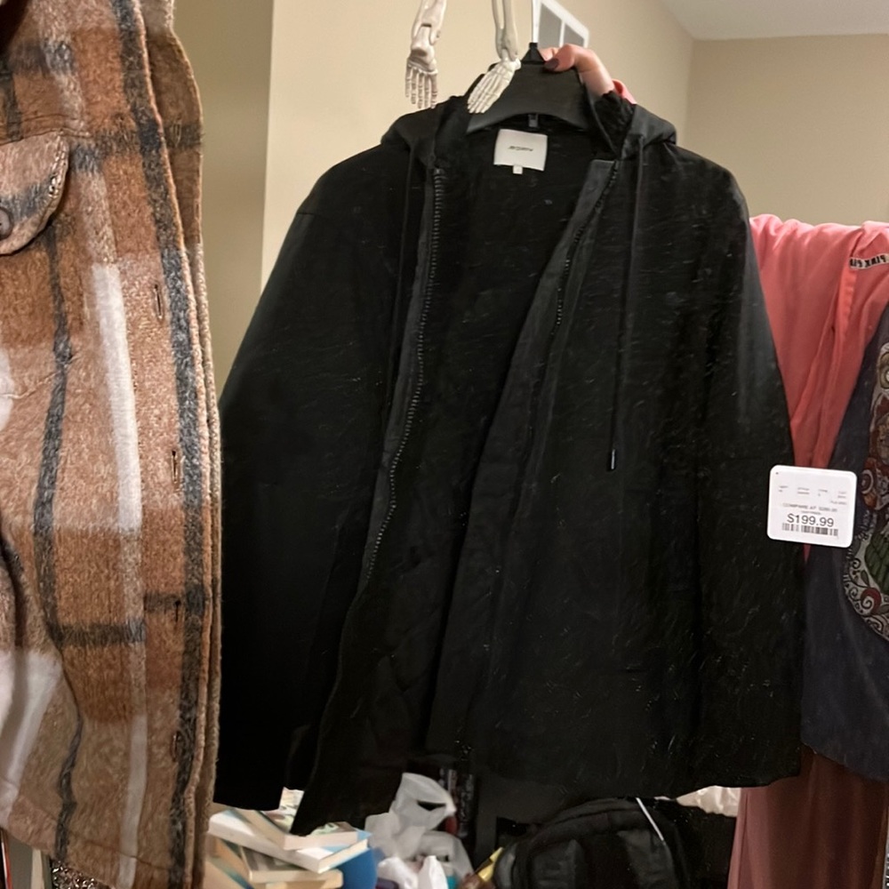 Vince luxury jacket black womens large puffer